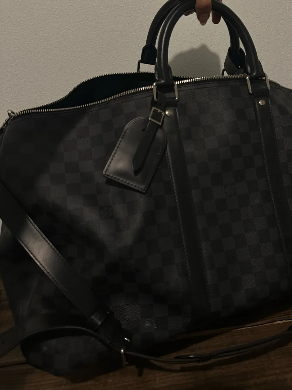 Louis Vuitton Keepall Bandoulière 55 in Black Damier Graphite Canvas